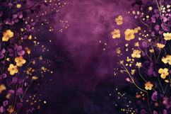 Night Purple Blooming Flowers Fantasy Background Product Image 1