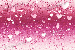 Rose Pink Sparkle Love Background Digital Paper Product Image 1