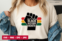 Black History Month Raised Fist Power Symbol Vector Product Image 1