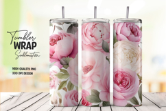 Blush Rose tumbler wrap png Product Image 1
