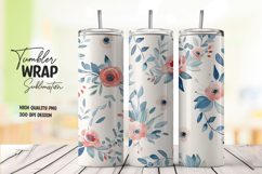 Pastel Garden tumbler wrap png Product Image 1