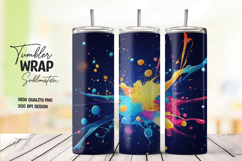 Abstract Galaxy Ink Tumbler Wrap Product Image 1