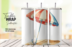 Seaside Umbrella Tumbler Wrap Product Image 1