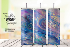 Blue Pink Marble Tumbler Wrap Product Image 1