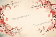Cherry blossom flower frame background Product Image 1