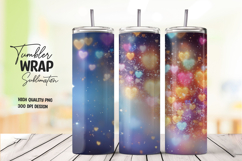 Galaxy Glow Bokeh Tumbler Wrap PNG Product Image 1