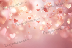 Sparkling Heart Light Digital Background Product Image 1