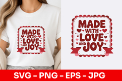 Made With Love And Joy SVG PNG Product Image 1