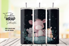 Cute Sheep Night Sky Tumbler Wrap Product Image 1