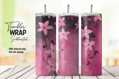 Deer in Floral Meadow Tumbler Wrap Sublimation PNG Product Image 1