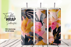 Autumn Petals Tumbler Wrap PNG Product Image 1