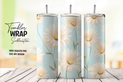 Yellow Daisy tumbler wrap png Product Image 1