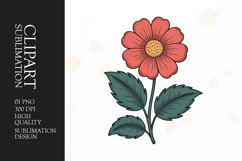 Orange Flower Clipart PNG Product Image 1