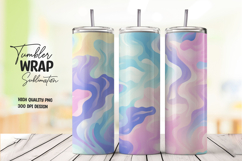 Blue Pink Marble Tumbler Wrap Product Image 1