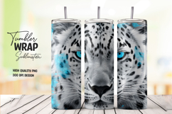 Snow Leopard tumbler wrap png Product Image 1