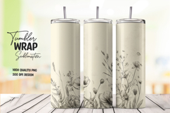 Daisy Line tumbler wrap png Product Image 1