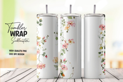 Spring Floral tumbler wrap png Product Image 1