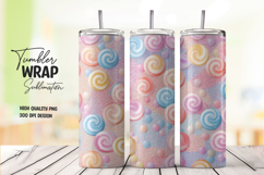 Rainbow Candy Swirl Tumbler Wrap Product Image 1