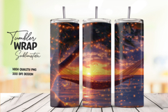 Galaxy Swirl Abstract Tumbler Wrap PNG Product Image 1