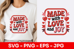 Made With Love And Joy Bold SVG PNG Product Image 1
