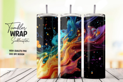 Fire and Ice Swirl Tumbler Wrap Product Image 1