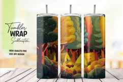 Tropical Leaves with Fruits Tumbler Wrap Product Image 1