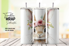 Bunny Floral Tumbler Wrap Product Image 1
