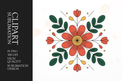 Decorative Floral Design Clipart PNG Product Image 1