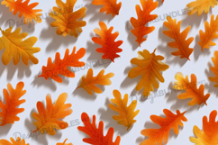 Autumn Oak Leaves Pattern Digital Background Product Image 1