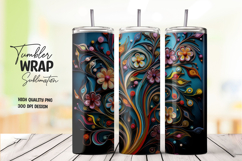 Abstract Rainbow Circle Tumbler Wrap Product Image 1