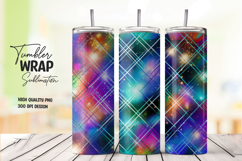 Diagonal Light Grid Tumbler Wrap PNG Product Image 1