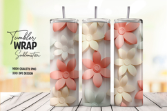 3d rose pattern Tumbler PNG Product Image 1
