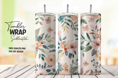 Soft Bloom tumbler wrap png Product Image 1