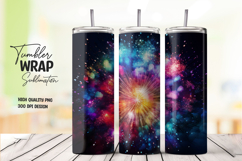 Space Galaxy Tumbler Wrap 20oz Sublimation PNG Product Image 1