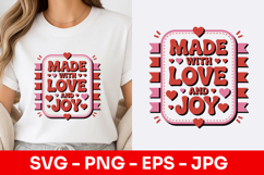 Made With Love And Joy Frame SVG PNG Product Image 1