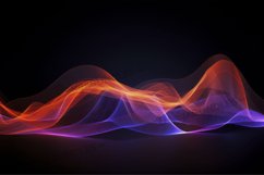 Colorful wavy abstract Digital Paper, Abstract Background Product Image 1