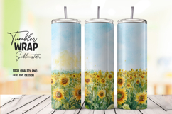 Sky and Sunflower Tumbler Wrap Product Image 1