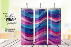 Colorful Abstract Wave Tumbler Wrap Product Image 1