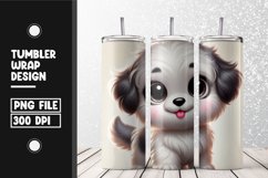 Cute dog Tumbler Wrap | Sublimation | 20 oz Skinny Product Image 1
