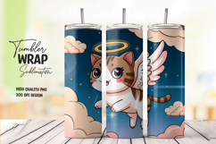 Cute Angel Puppy Cartoon Tumbler PNG Product Image 1