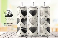 Heart semaless pattern tumbler wrap sublimation Product Image 1