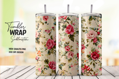 Cream Vintage Floral Wrap PNG Product Image 1