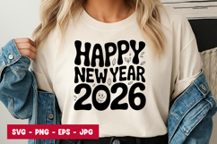 Happy New Year 2026 SVG Design Product Image 1