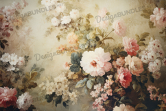 Vintage Rose Garden Grunge Floral Texture Product Image 1
