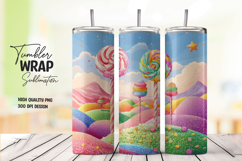 Pastel Candy Hills Landscape Tumbler Wrap Product Image 1