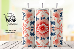 Woodland Fox in Flowers Tumbler Wrap Sublimation PNG Product Image 1