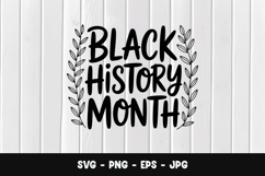 Black History Month Leaf Border SVG PNG Product Image 1