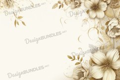 Elegant flower Frame Flat lay background Product Image 1
