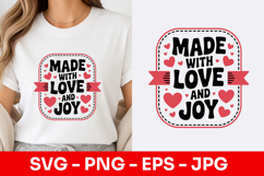 Made With Love And Joy Decorative SVG PNG Product Image 1