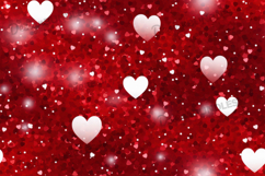 Twinkle Red Glitter and Heart Background for Sublimation Product Image 1